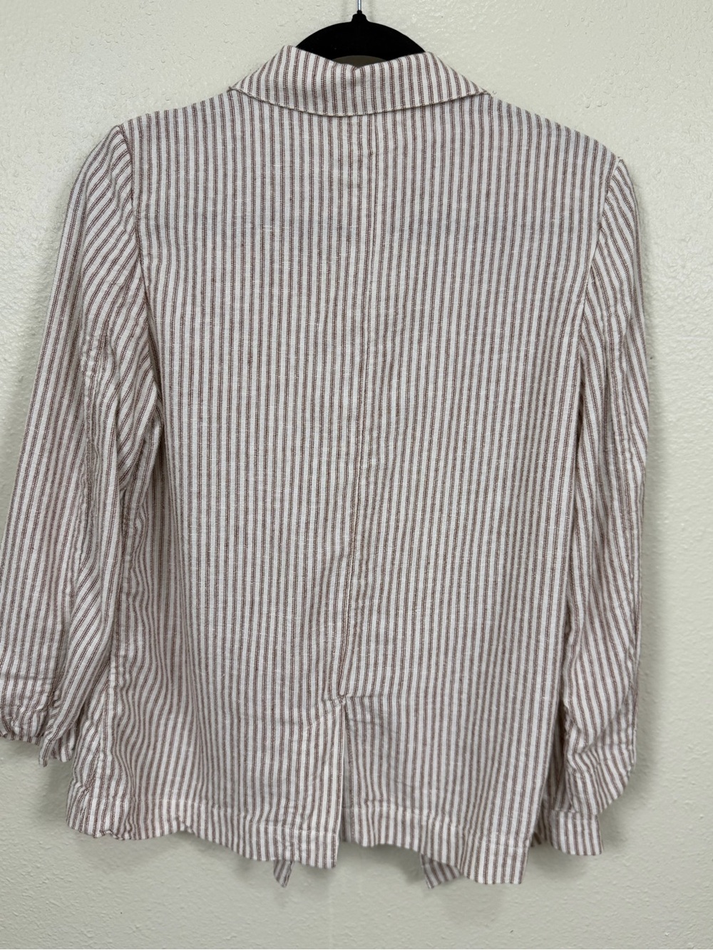 Caslon Petite XS Striped Linen Blend Blazer Jacket - Picture 3 of 5